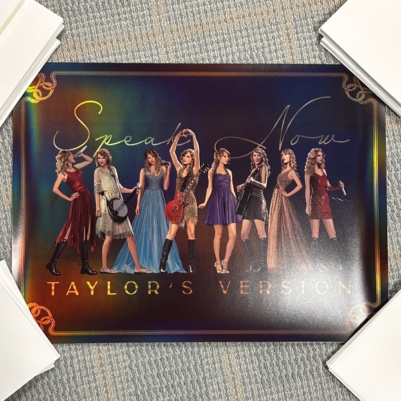 TAYLOR SWIFT Speak Now Taylor's Version Holographic Lithograph Poster 18"x24" - Picture 1 of 7